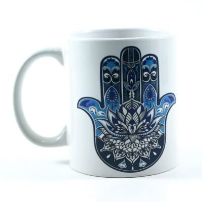 Mug, Blue Palm