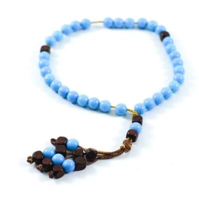 Masbaha, beads, Baby blue