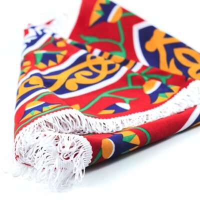 Table cover, Red color, Oval