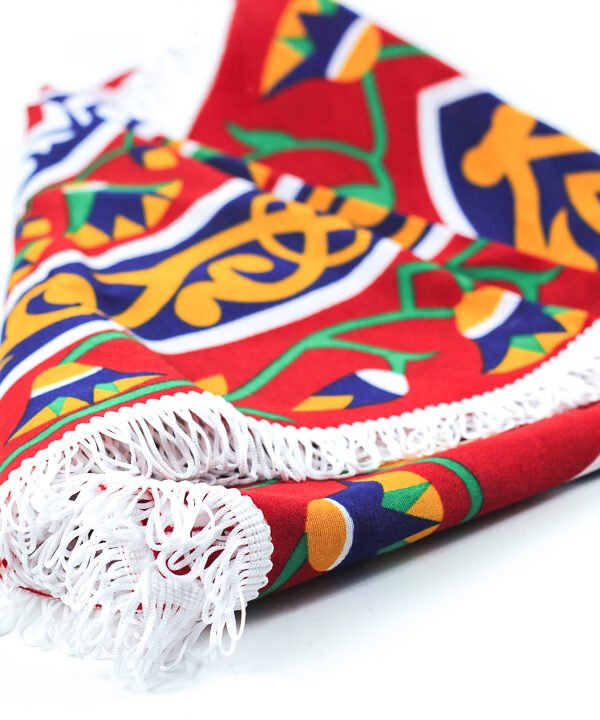 Table cover, Red color, Oval