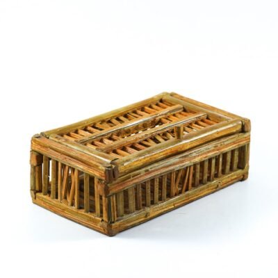 Tissues box made of wood camel color