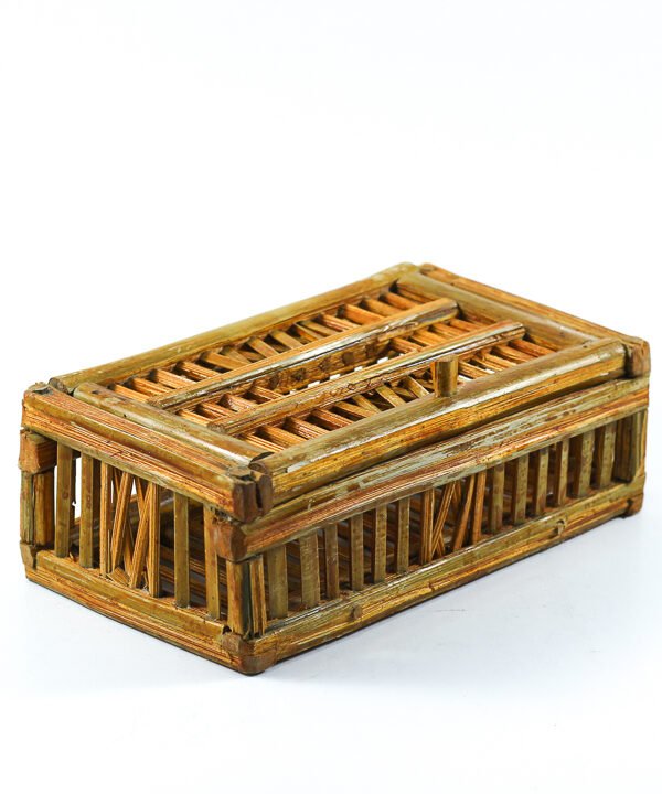 Tissues box made of wood camel color