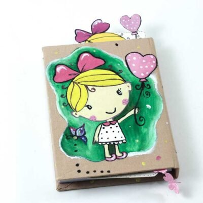 Notebook Painted child carrying a balloon