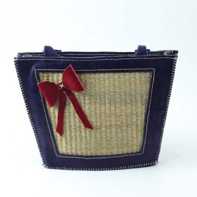Handbag, Dark blue, Red Vionka