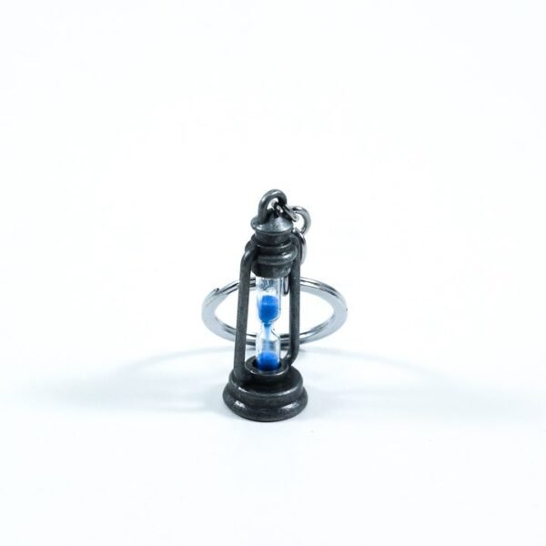 Key Chain, Hourglass, Silver