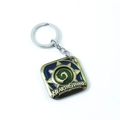 Key Chain, Hearthstone logo Square, Golden