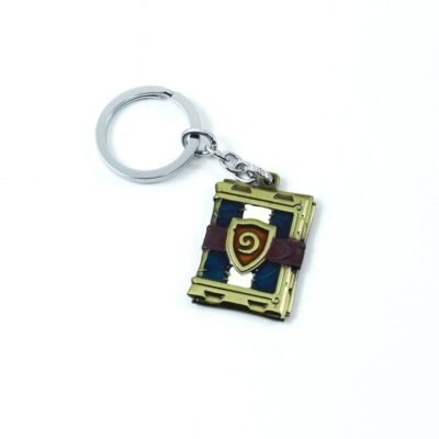 Key Chain, Hearthstone logo Castle shape, Golden