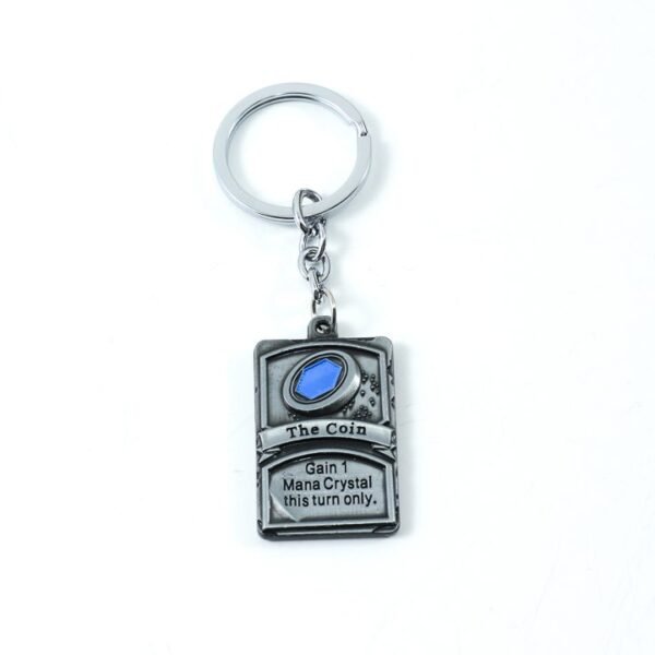 Key Chain, Hearthstone logo Rectangle, Silver - Image 2