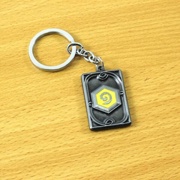 Key Chain, Hearthstone logo Rectangle, Silver - Image 3