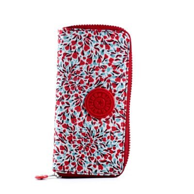 Wallet Red Colorful Flowers