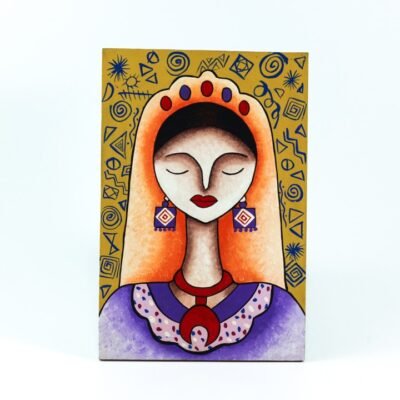 Wall Frame Orange & purple upper Egypt woman