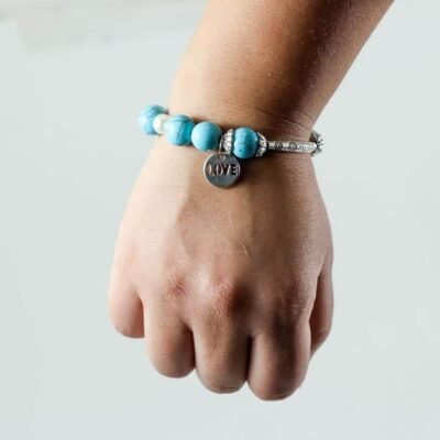 Bracelet, Silver colored Circles (Love)