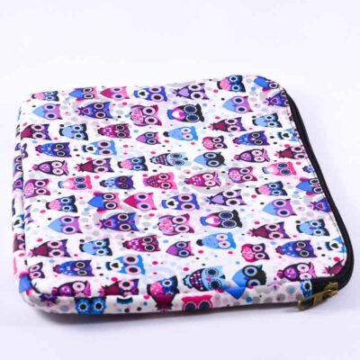 Laptop sleeve, Fuchsia and colorful owls