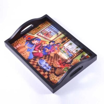 Tray, Dark brown, Rural Egyptian
