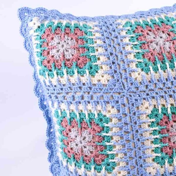 Cushion's cover, Purple and White squares - Image 2