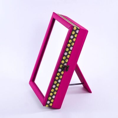 Accessories box, Fuchsia, Smiley faces