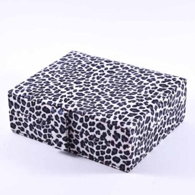 Accessories box, Cheetah pattern, Black