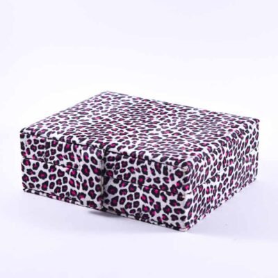 Accessories box, Cheetah pattern, Black and fuchsia