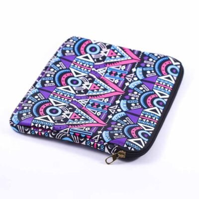 Laptop sleeve, Tribal pattern, Purple, fuchsia & turquoise