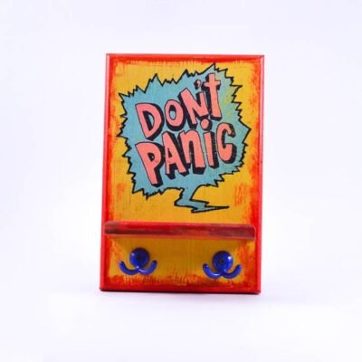 Key hanger, "Don't Panic"