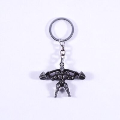 Key Chain, Bodybuilding, Silver