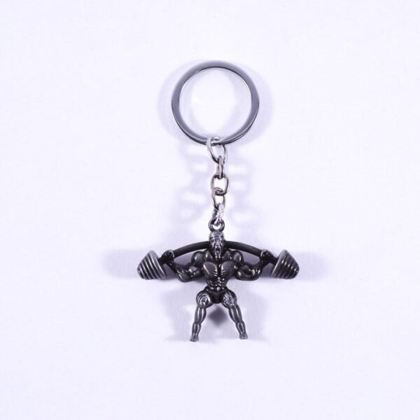 Key Chain, Bodybuilding, Silver