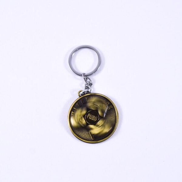 Key Chain, PUBG helmet (Level 3) spinable, Gold - Image 2