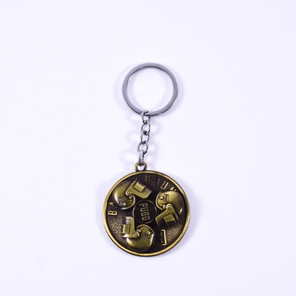 Key Chain, PUBG helmet (Level 3) spinable, Gold