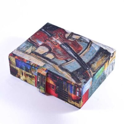 Accessories box, Colorful background, Violin