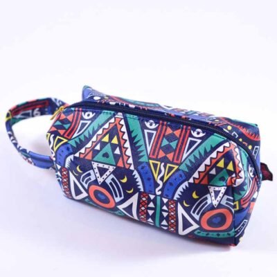 Clutch, Tribal patterns, Blue, Green & orange