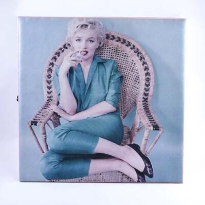 Accessories box, Marilyn Monroe in turquoise