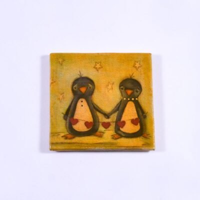 Coaster, 2 penguins