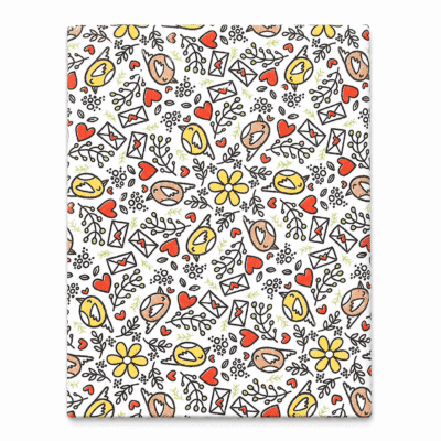 Notebook Hearts & flowers