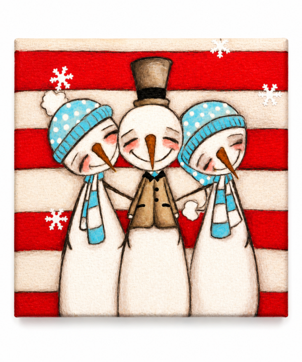 Coaster, 3 Snow Men Together