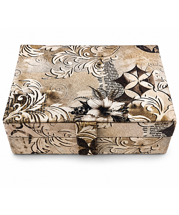 Accessories box, Beige, Flowers